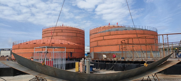 湖北宜昌酸罐項目施工穩(wěn)步推進